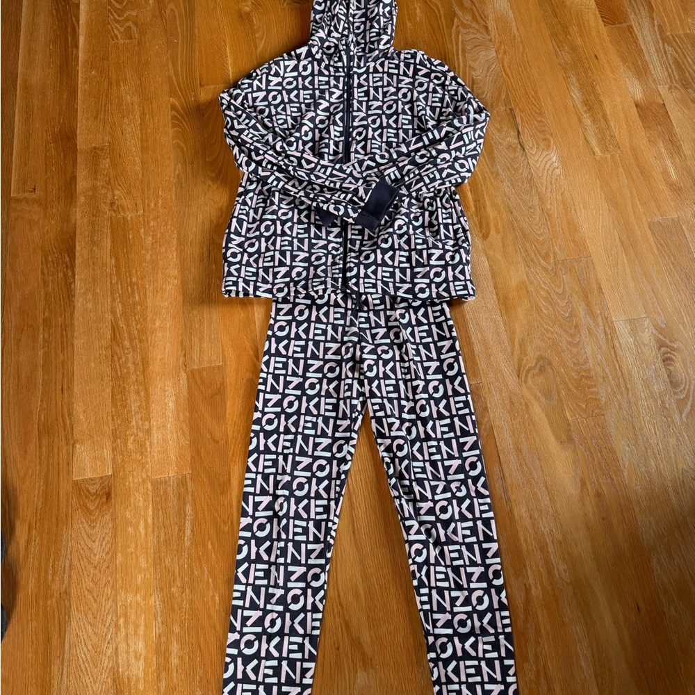 Kenzo Black and White Logo Tracksuit